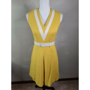 D2S Vintage 60s MOD Yellow Go Go Shift Dress 4